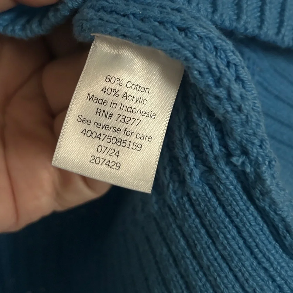 NWT Sonoma Vibrant Blue V-Neck Sweater Sz L - Picture 16 of 16
